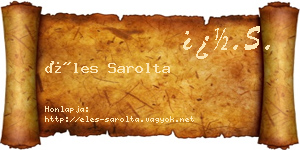 Éles Sarolta névjegykártya