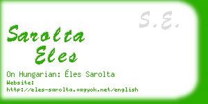 sarolta eles business card