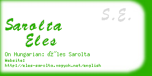 sarolta eles business card